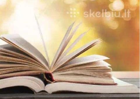 Rašto darbų taisymas ir pagalba studentams